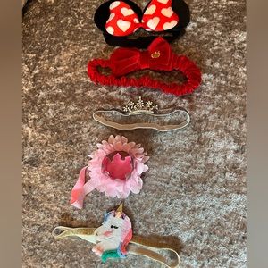 5 Assorted girls baby/ toddler headbands